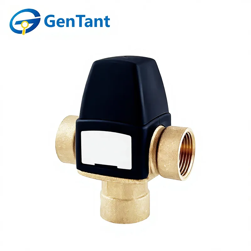 Thermostatisch mengventiel met wateruitlaat aan de zijkant